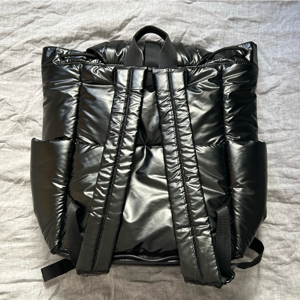 BEIS The Cargo Puff Backpack in Black Travel - Picture 8 of 13